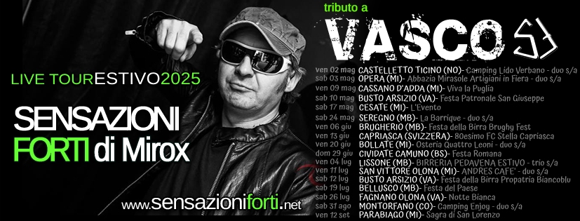 Tributo a Vasco Rossi Sensazioni Forti di Mirox