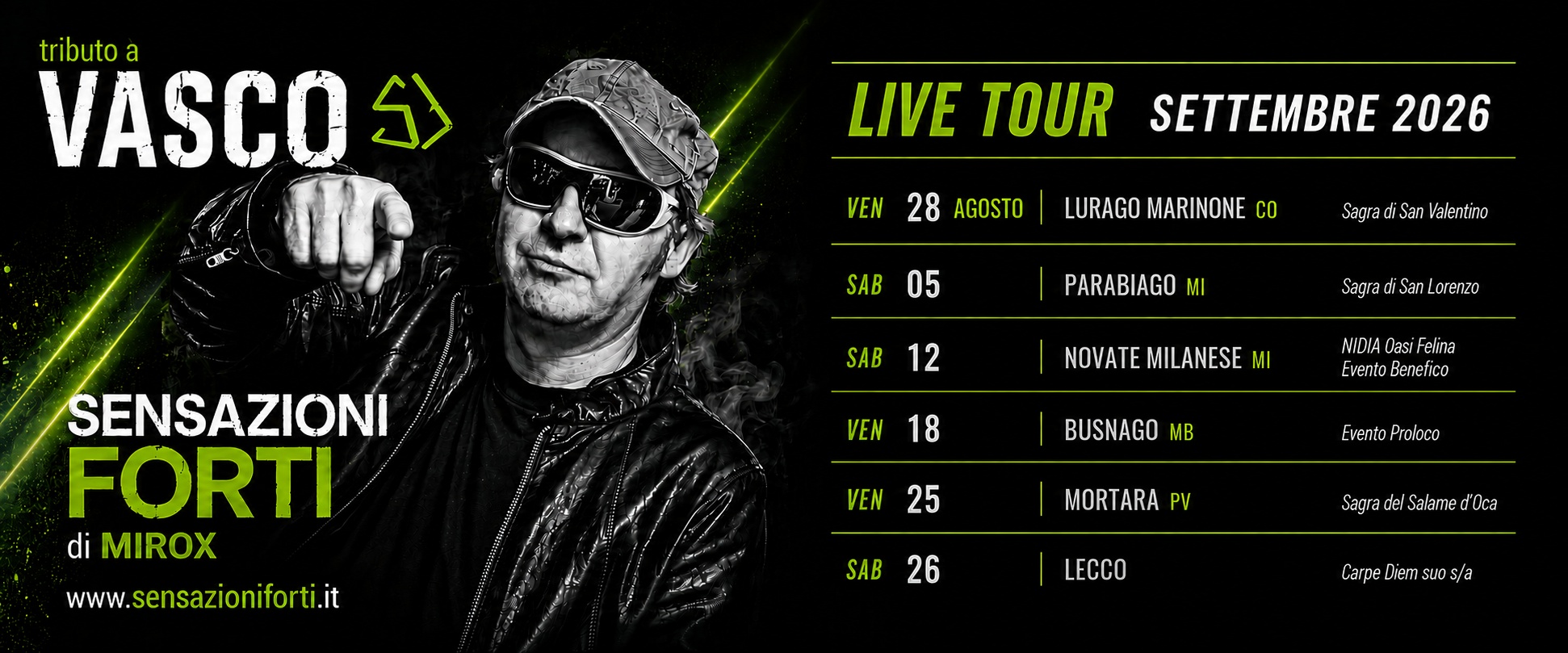 Tributo a Vasco Rossi Home Page 4 19 - https://www.sensazioniforti.net Eventi tributo a Vasco Rossi Sensazioni Forti